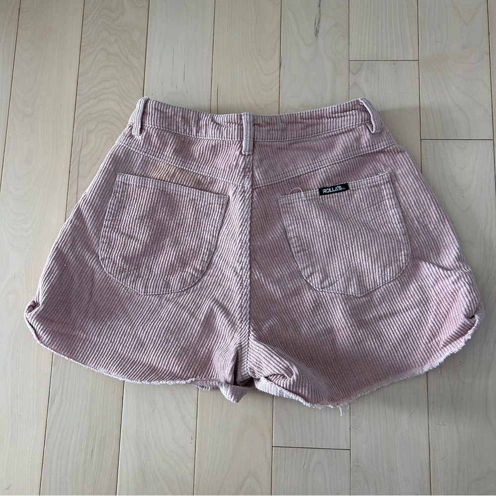 ROLLA’S Pink Corduroy High Waisted Shorts - Picture 2 of 6